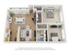 Floor Plan C Floor Plan C 719 Sq.Ft. at Superior Place, Northridge, California